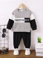 Ensemble haut et pantalon à manches longues pour enfants, vêtements de nuit pour garçons, tenues pour tout-petits, mode printemps et automne, 1 à 4 ans, 2 pièces 1